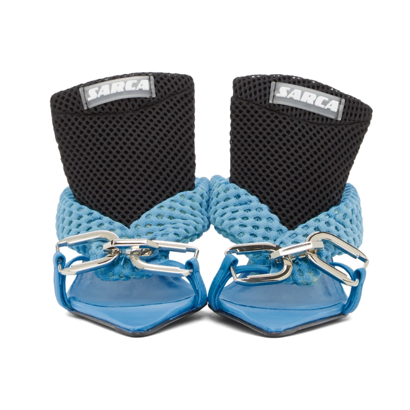 Womens | Ancuta Sarca S4 Mesh Kitten Heel Sandal Blue/Black