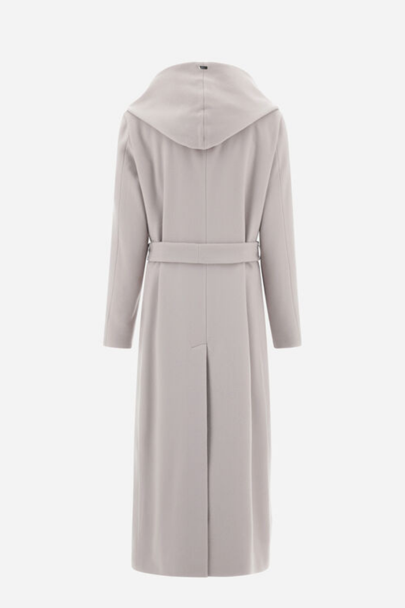 Herno Woman's Light Beige Luxury Wool Coat