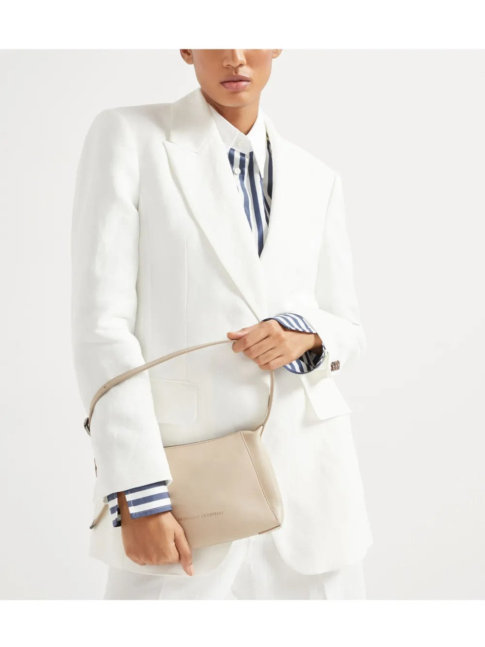 BRUNELLO CUCINELLI WOMEN'S SABBIA LEATHER SHOULDER BAG