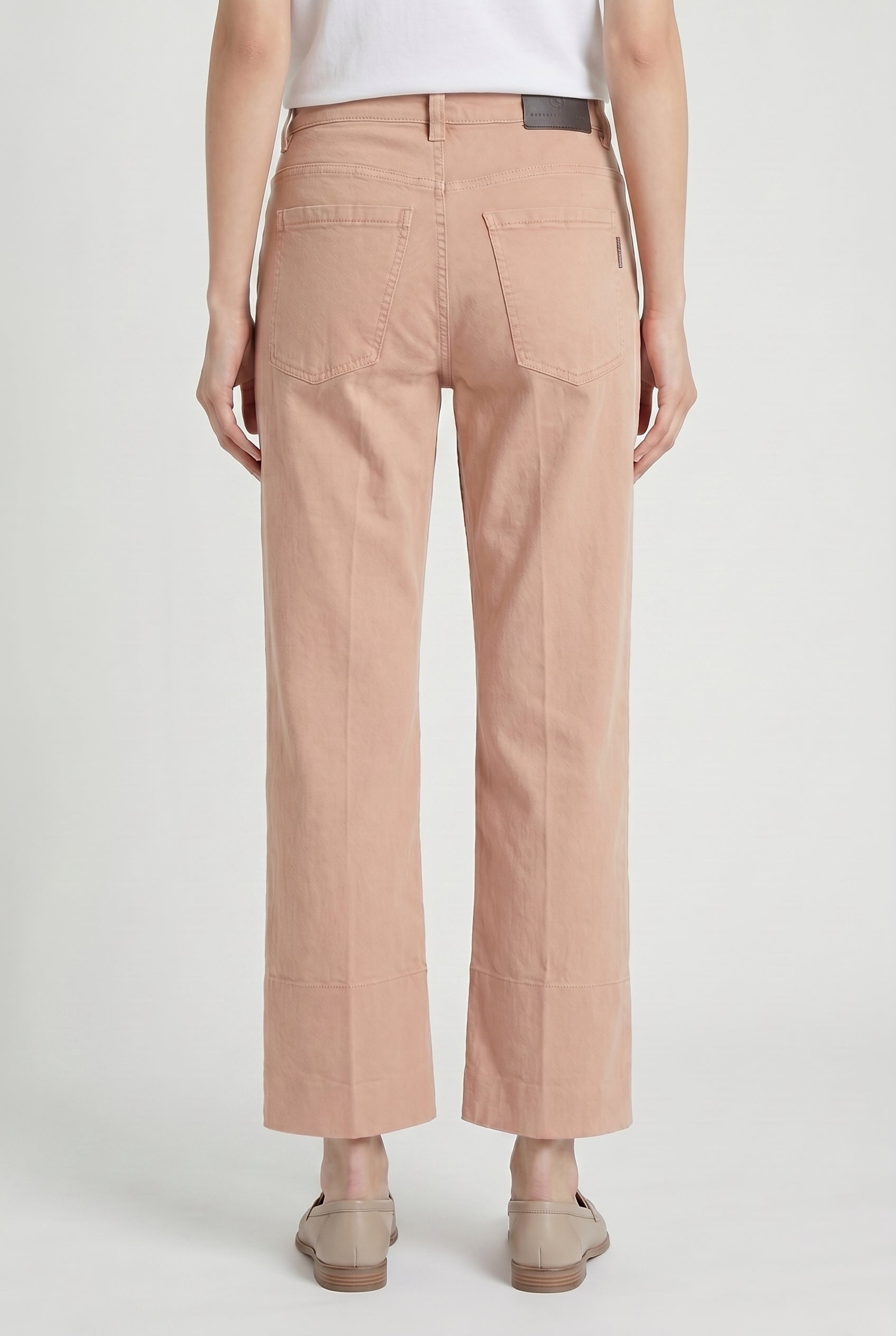 BRUNELLO CUCINELLI WOMEN'S PAPAYA COTTON STRAIGHT LEG TROUSERS
