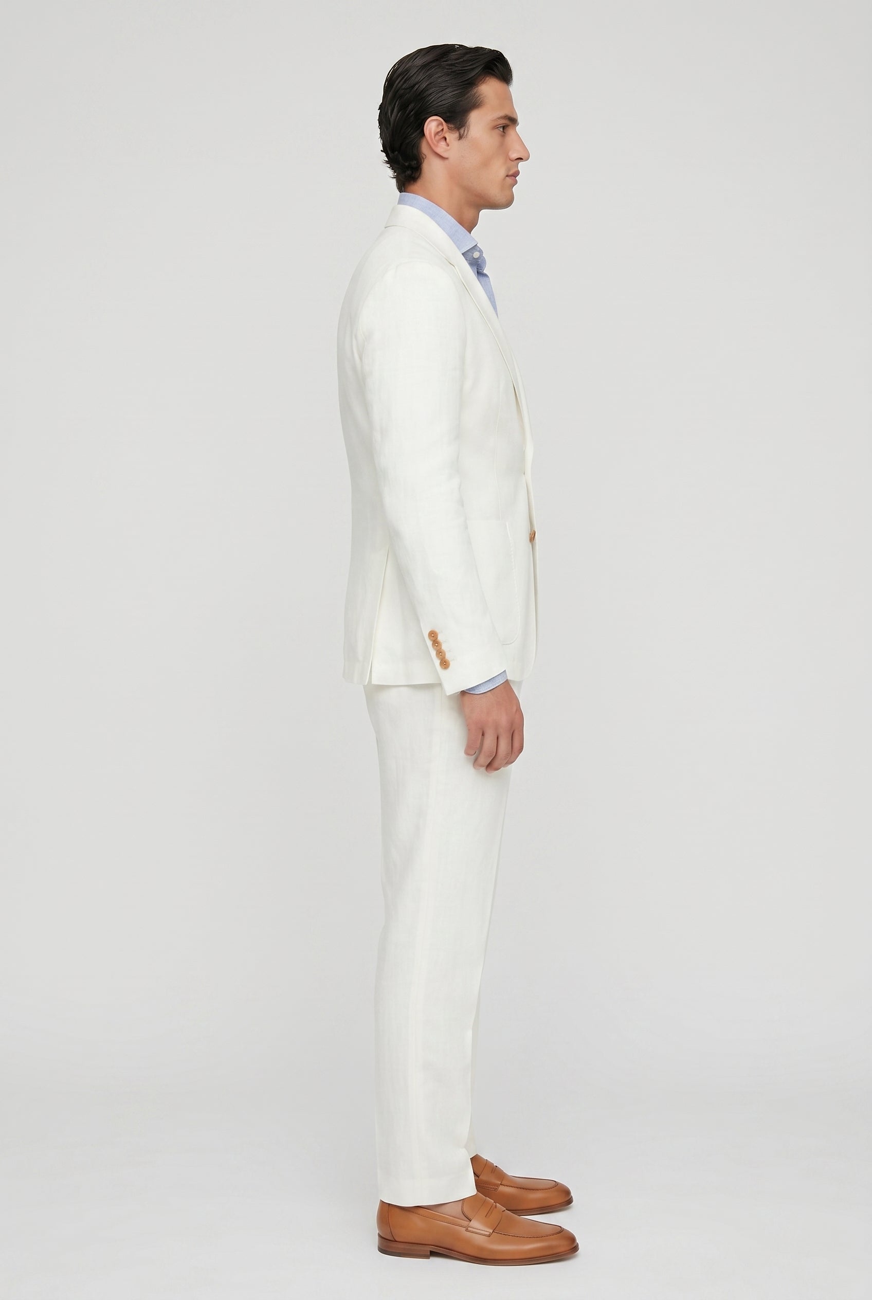 BRUNELLO CUCINELLI MEN'S OFF-WHITE DECONSTRUCTED BLAZER