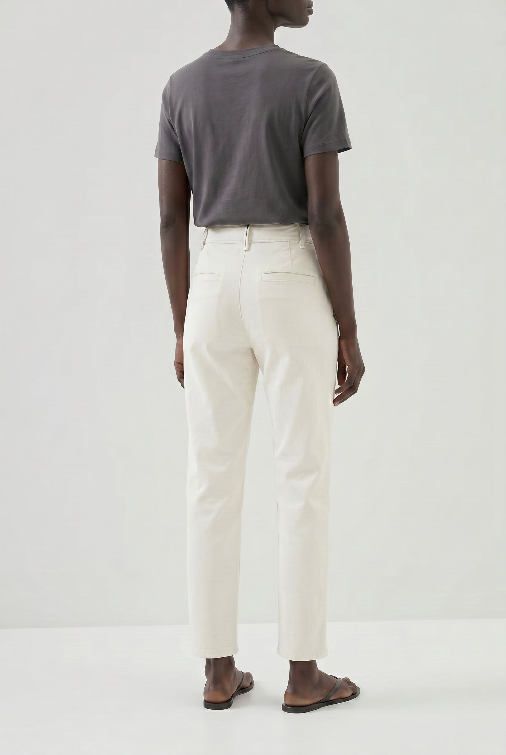 BRUNELLO CUCINELLI WOMEN'S WARM WHITE PLEATED TROUSERS