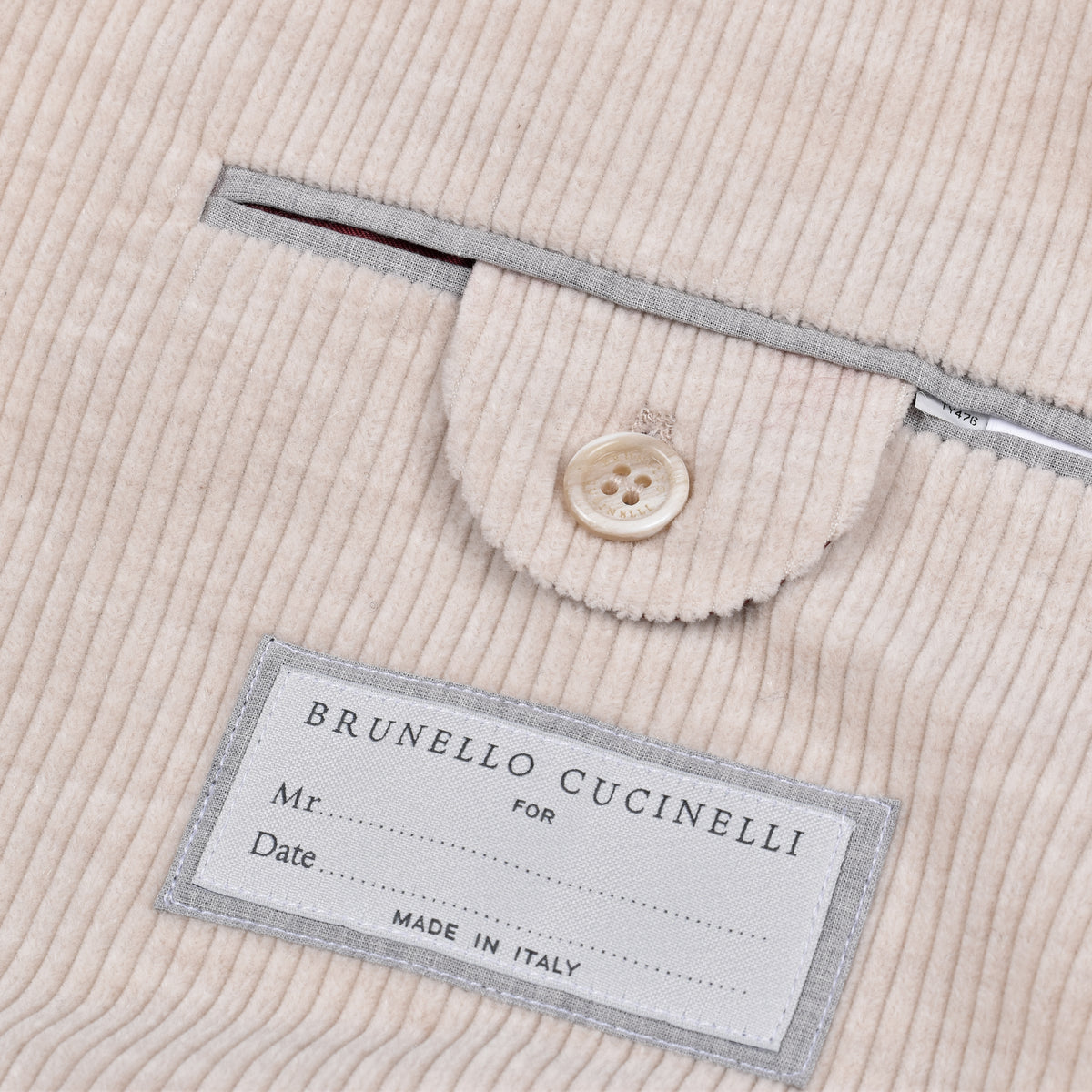 BRUNELLO CUCINELLI MEN'S BEIGE DOUBLE BREASTED BLAZER