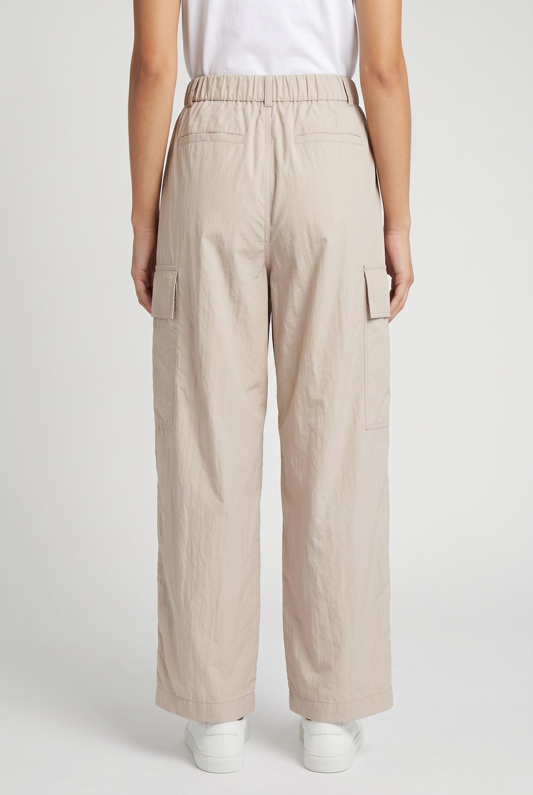 BRUNELLO CUCINELLI WOMEN'S OSTRICA BELTED WIDE LEG TROUSERS