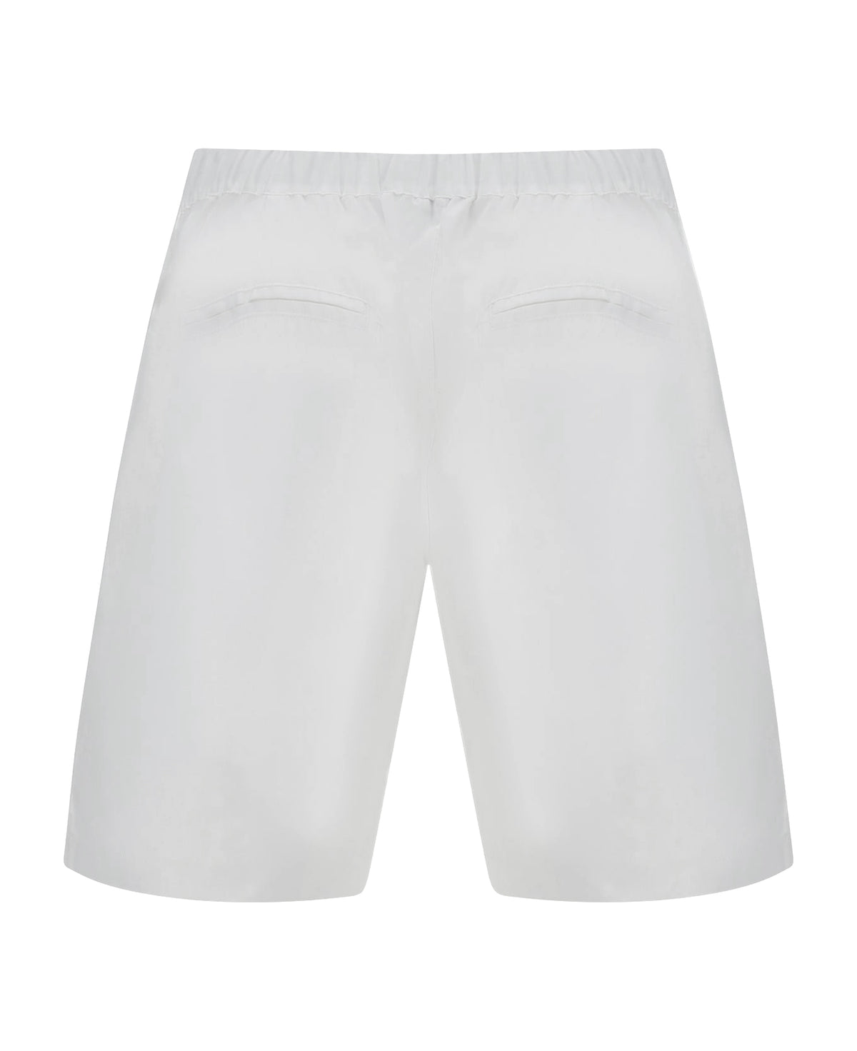 BRUNELLO CUCINELLI MEN'S WHITE TAILORED GYM SHORTS