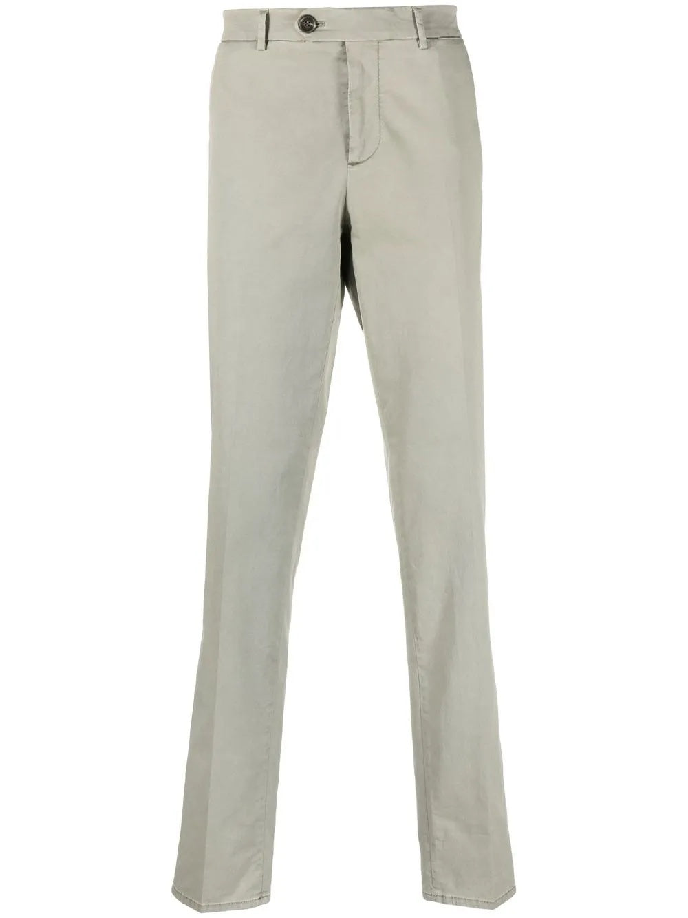 BRUNELLO CUCINELLI MEN'S LIGHT GREY TAILORED TROUSERS