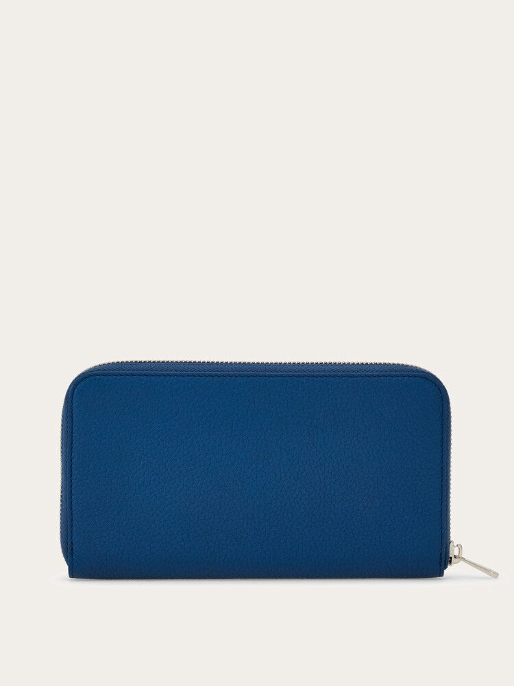 FERRAGAMO WOMEN'S BLUE LEATHER WALLET