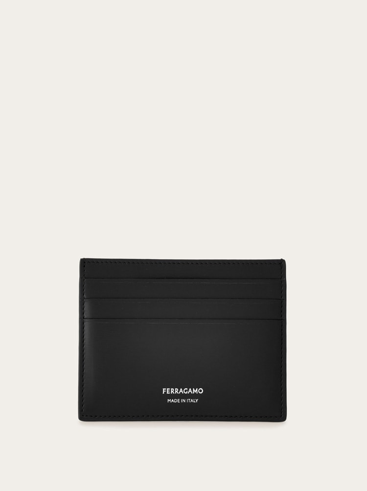 FERRAGAMO MEN'S BLACK LEATHER CARDHOLDER ACCESSORY