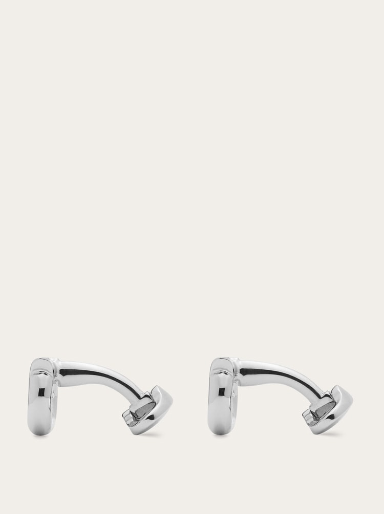 FERRAGAMO MEN'S SILVER METAL CUFFLINKS ACCESSORY