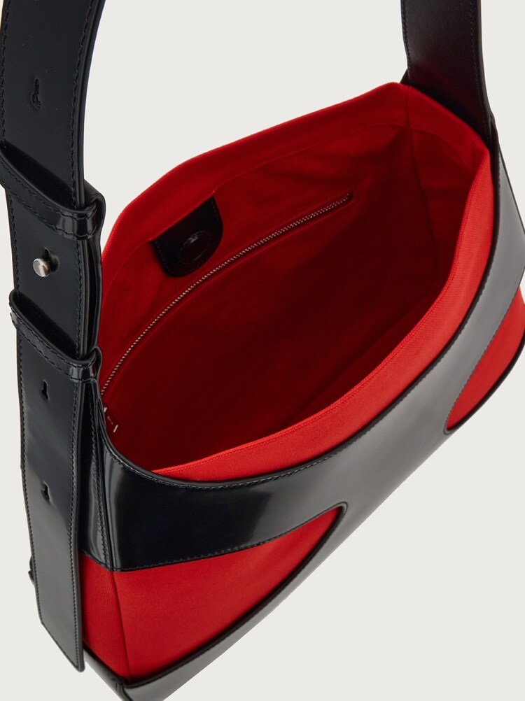 FERRAGAMO WOMEN'S RED LEATHER SHOULDER BAG