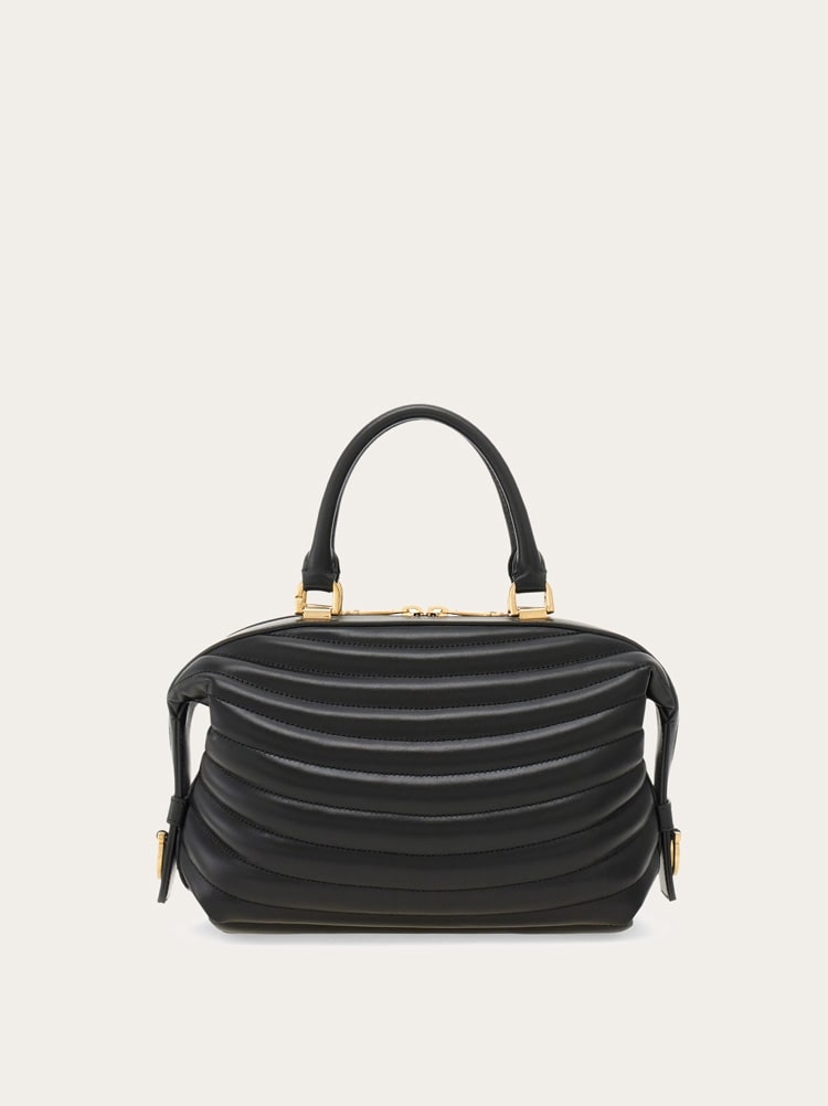 FERRAGAMO WOMEN'S BLACK CALF LEATHER BAG