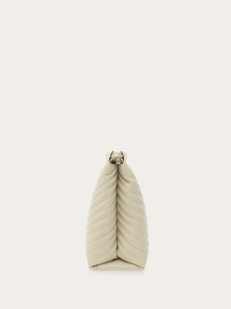 FERRAGAMO WOMEN'S OFF WHITE CALF LEATHER BAG
