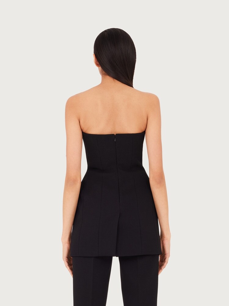 FERRAGAMO WOMEN'S BLACK STRAPLESS CUTOUT DRESS