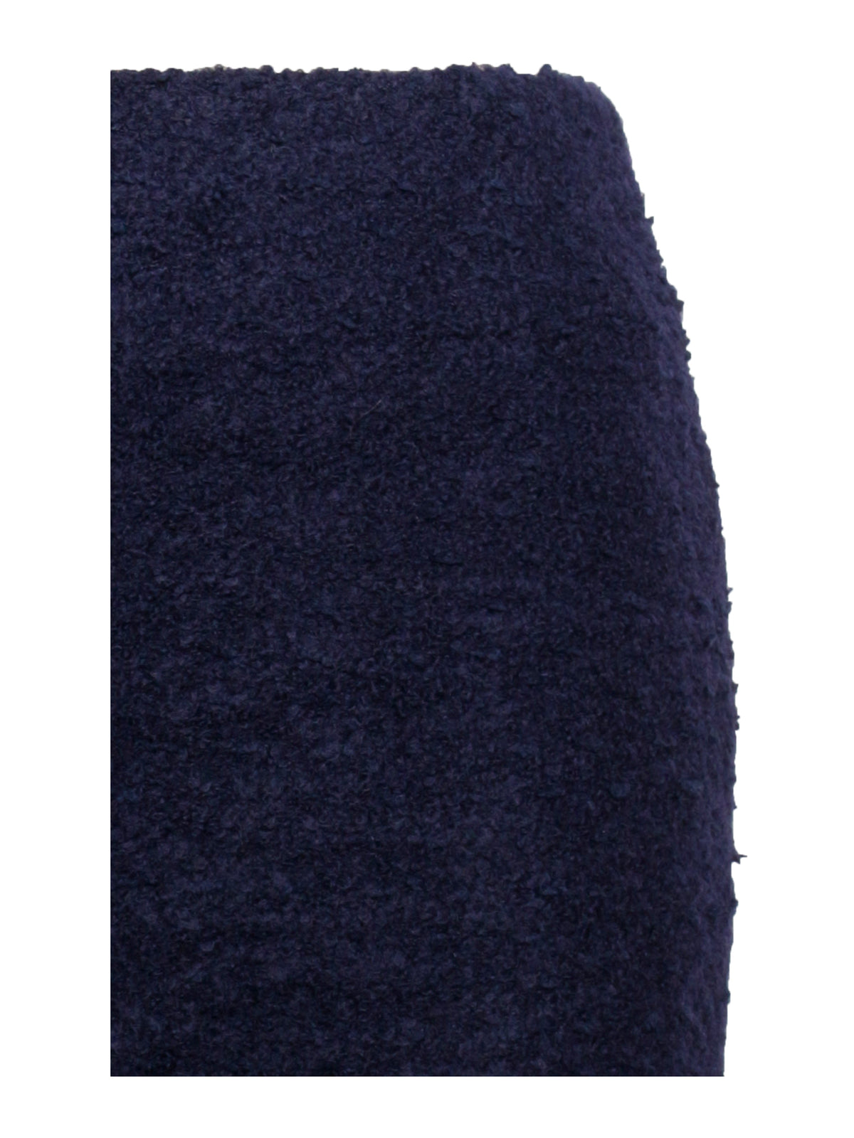 Wylda Navy Blue Boucle Wool Bodycon Mini Skirt (Archive Sale)