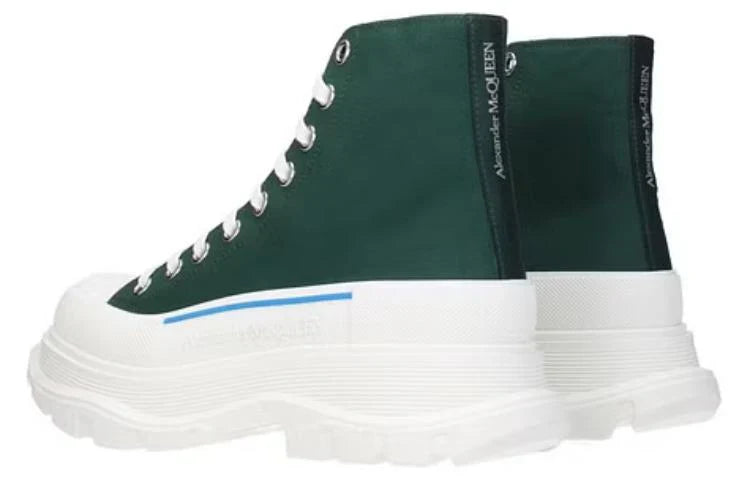 Alexander McQueen Tread Slick High-Top Sneakers 'Green White'