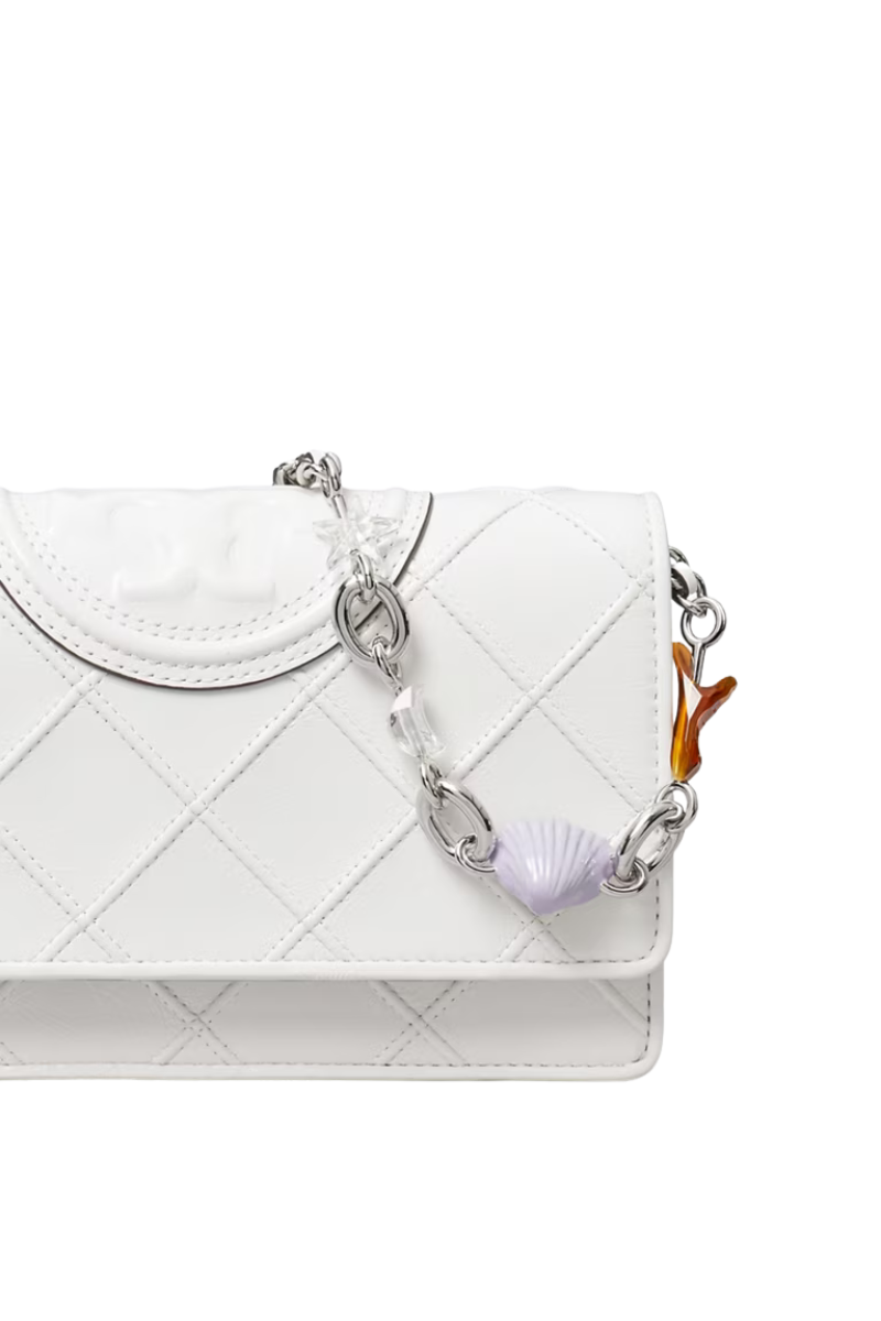 Tory Burch Fleming Charm Chain Wallet Cirrus Cloud 179021-100