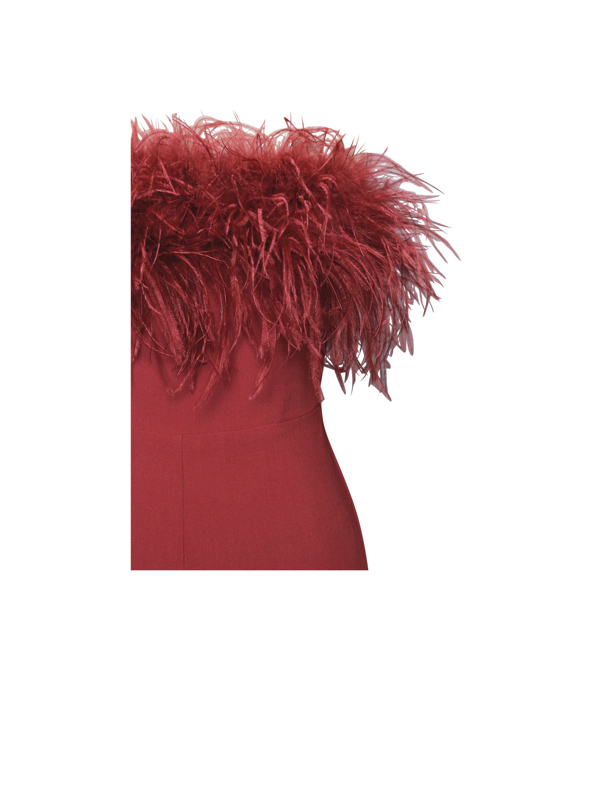 Kylan Burgundy Feather Jumpsuit (Archive Sale)