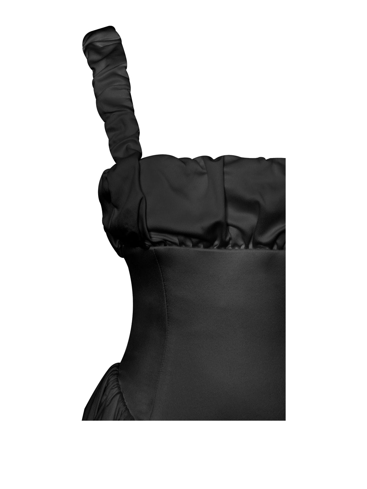 Noreen Black Satin Drop Waist Maxi Sundress (Archive Sale)