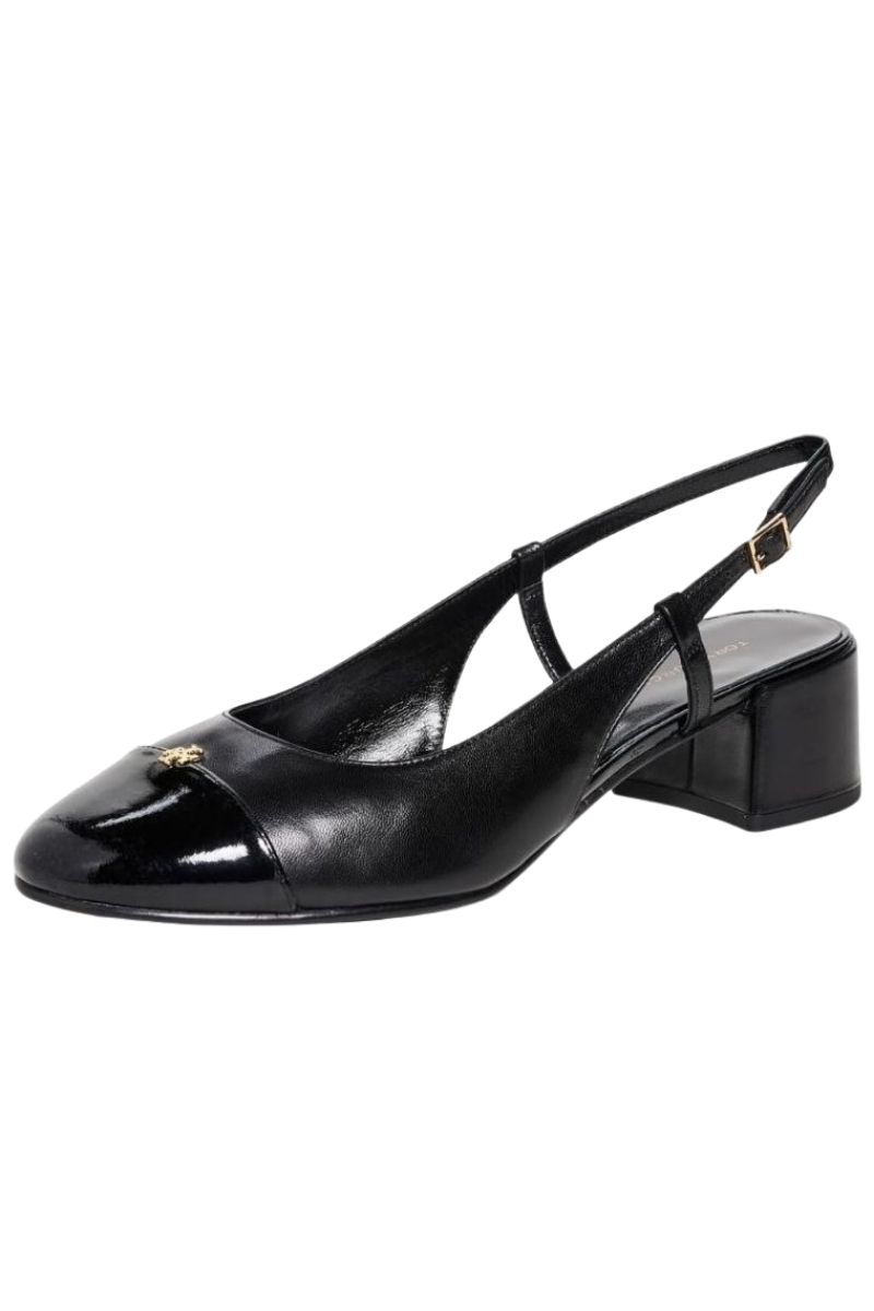 Tory Burch Cap-Toe Slingback 45MM Perfect Black / Perfect Black 160284004