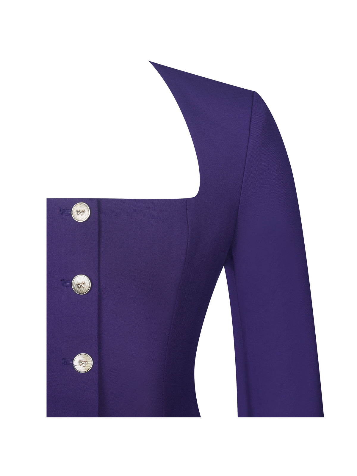 Skyla Indigo Square Neckline Peplum Blazer