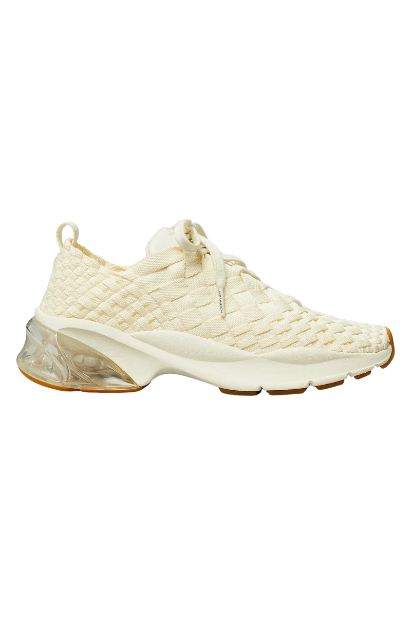 Tory Burch Good Luck Woven Trainer New Ivory 159962104