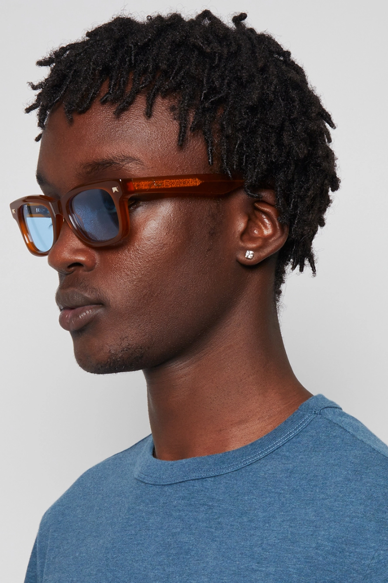 Rhude Classic Rectangle Sun Ray Sunglasses Brown