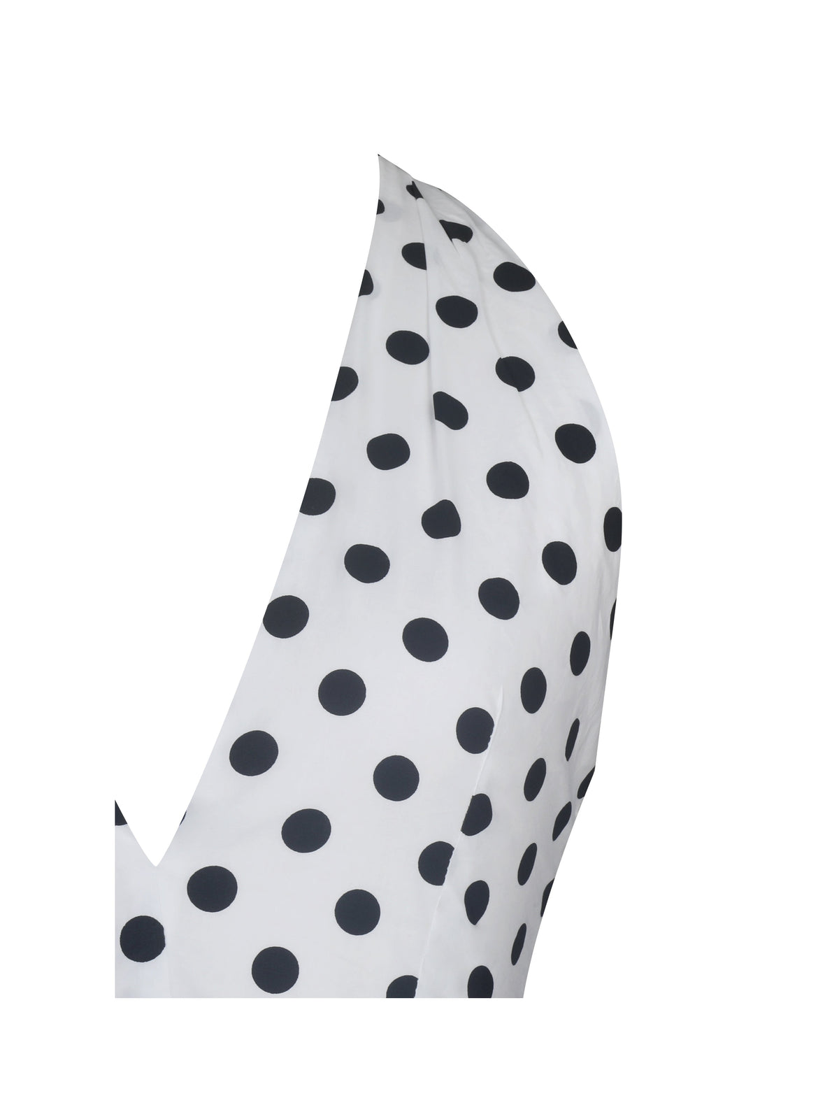Ilene Polka Dot Cotton Poplin Bubble Hem Halter Top