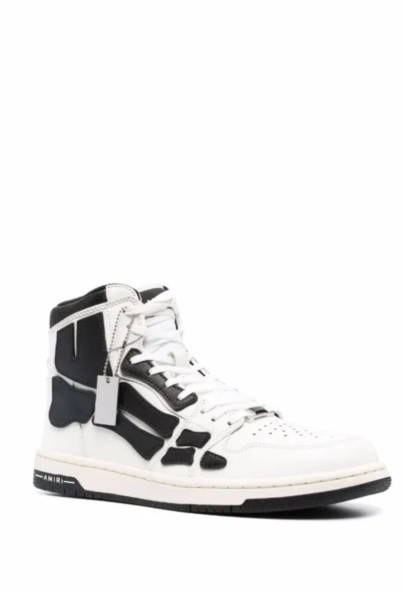 AMIRI Skel High-Top Sneakers - White & Black MFS002111