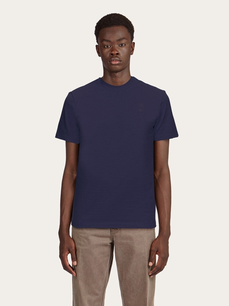 FERRAGAMO MEN'S DARK BLUE COTTON SWEATER