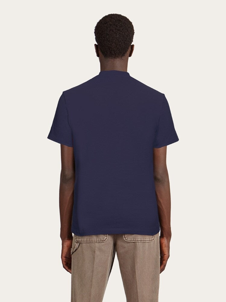 FERRAGAMO MEN'S DARK BLUE COTTON SWEATER