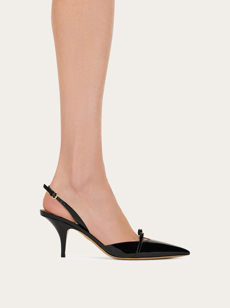 FERRAGAMO WOMEN'S BLACK PATENT LEATHER SHOES
