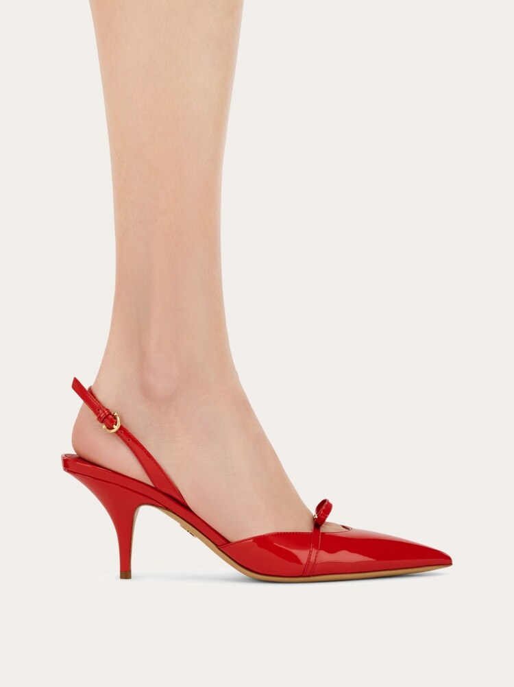 FERRAGAMO WOMEN'S RED PATENT LEATHER SHOES