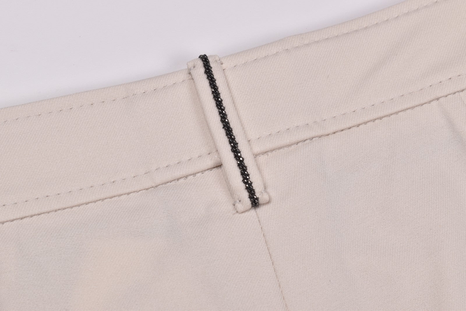 BRUNELLO CUCINELLI WOMEN'S OFF WHITE TAILORED TROUSERS