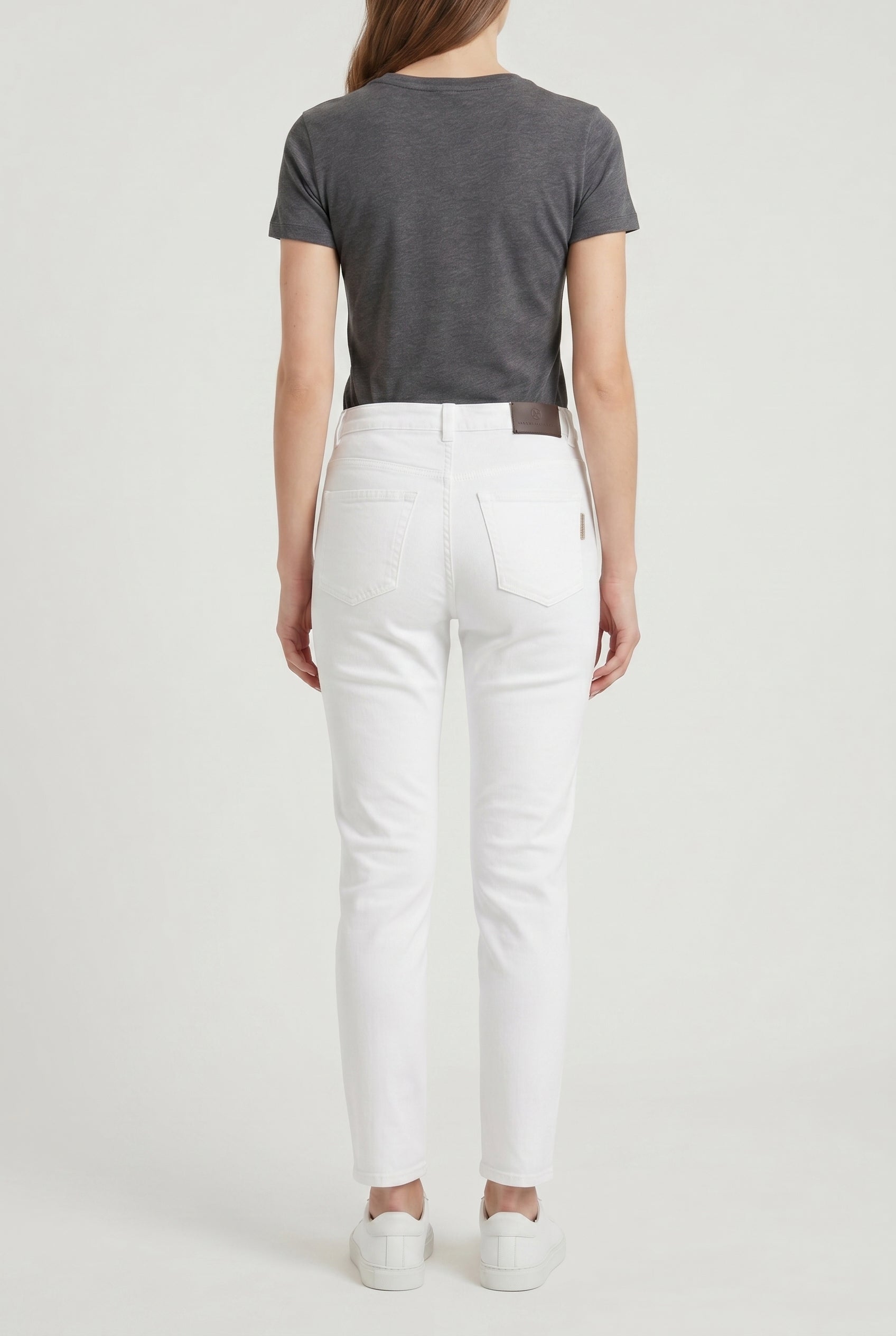 BRUNELLO CUCINELLI WOMEN'S WHITE STRAIGHT LEG TROUSERS