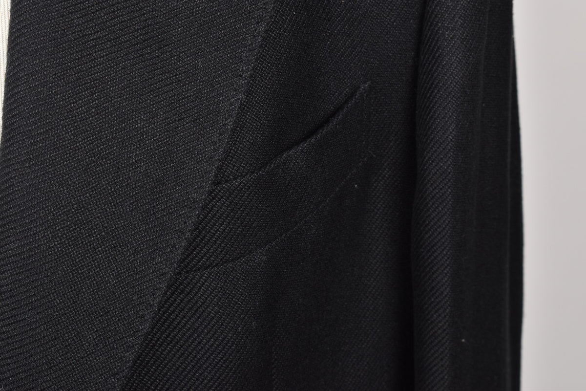 BRUNELLO CUCINELLI MEN'S BLACK WOOL BLEND TAILORED BLAZER