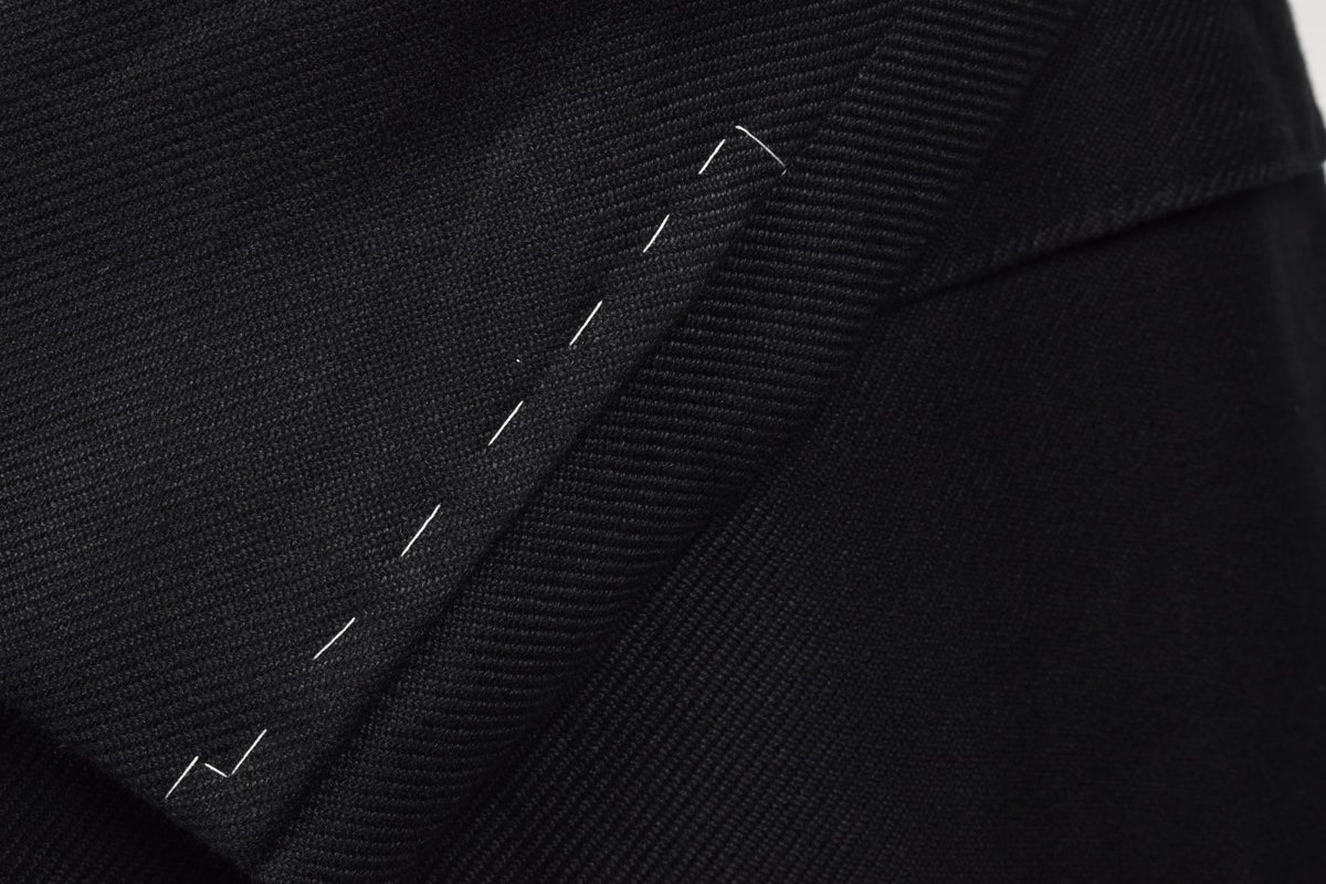 BRUNELLO CUCINELLI MEN'S BLACK WOOL BLEND TAILORED BLAZER
