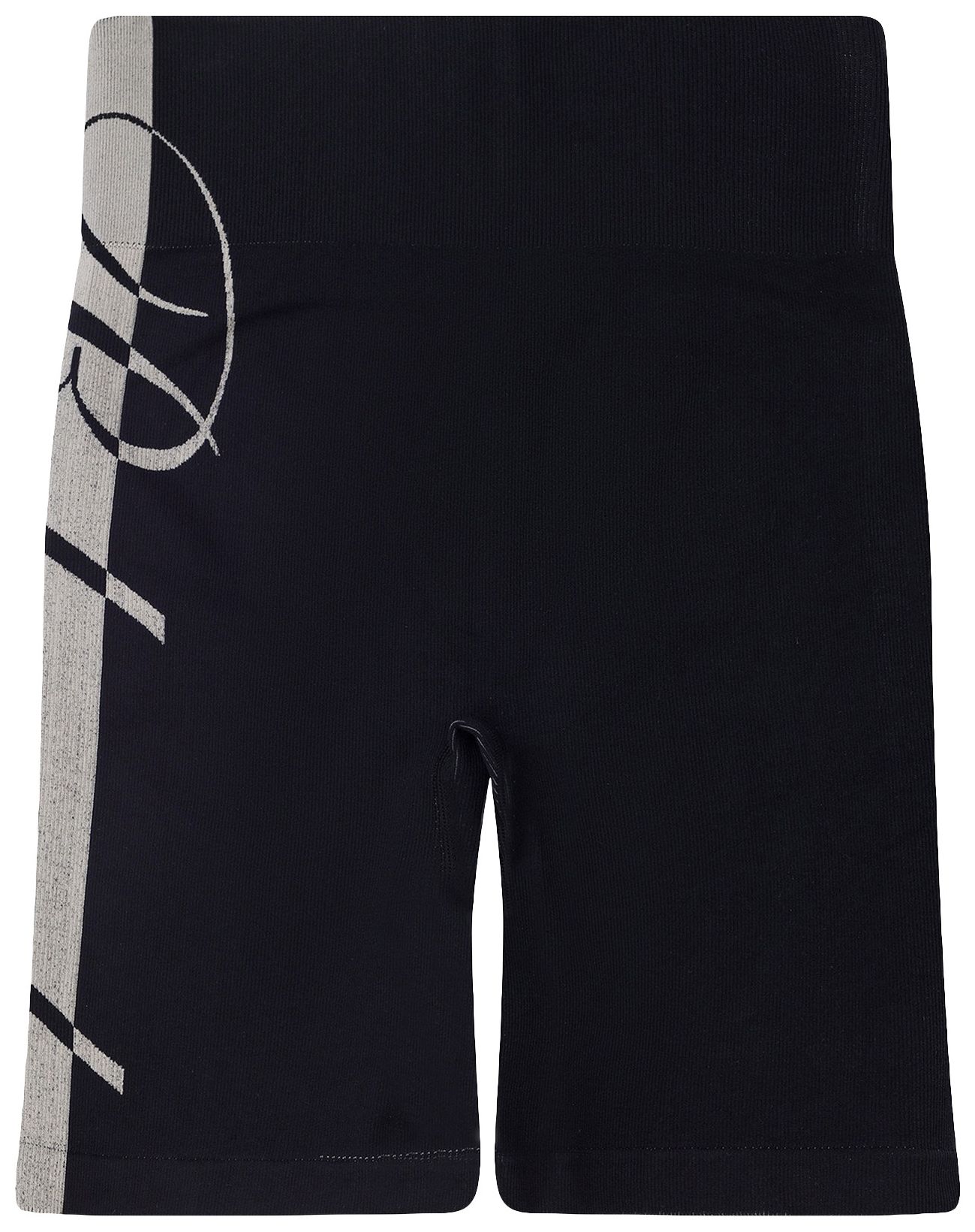 RHUDE WOMEN'S BLACK KNIT LOGO SHORTS