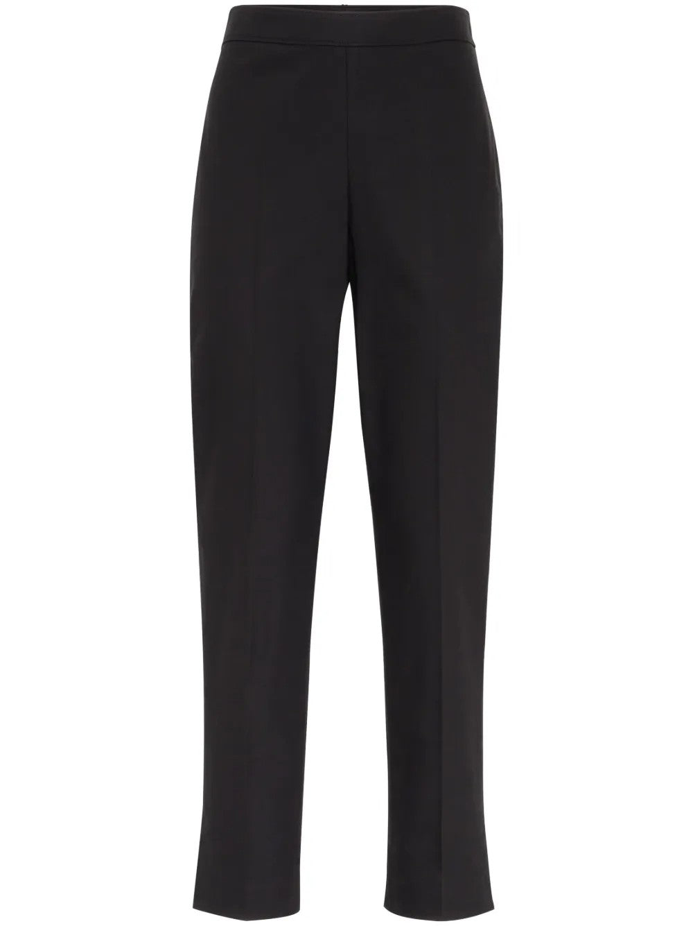 BRUNELLO CUCINELLI WOMEN'S BLACK TAILORED COTTON TROUSERS
