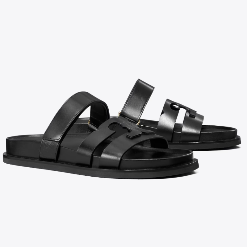Tory Burch Ines Sport Slide Sandals Perfect Black