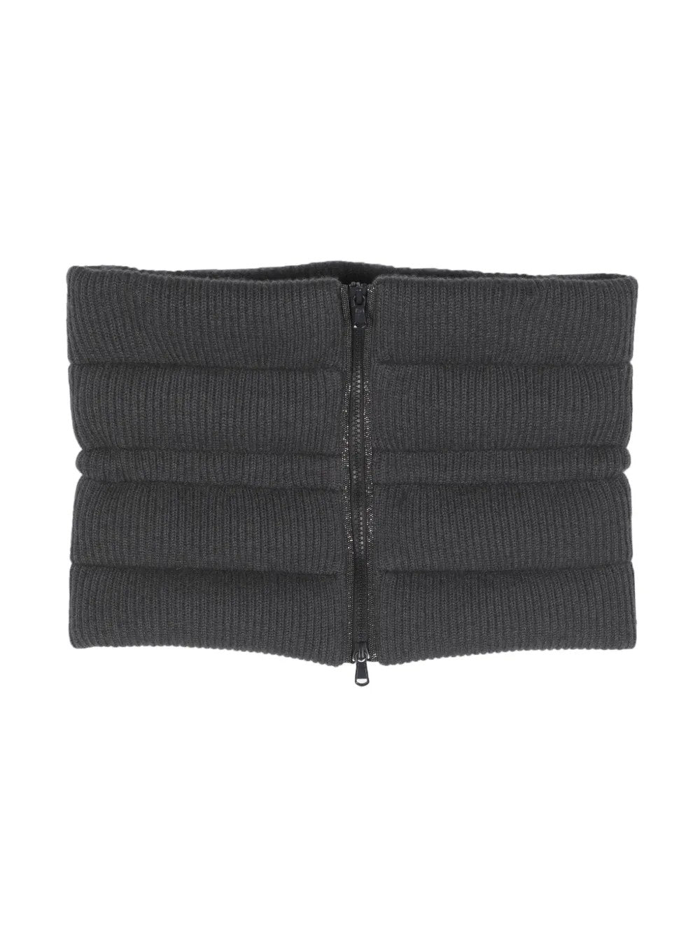 BRUNELLO CUCINELLI WOMEN'S DARK GREY WOOL SCARF