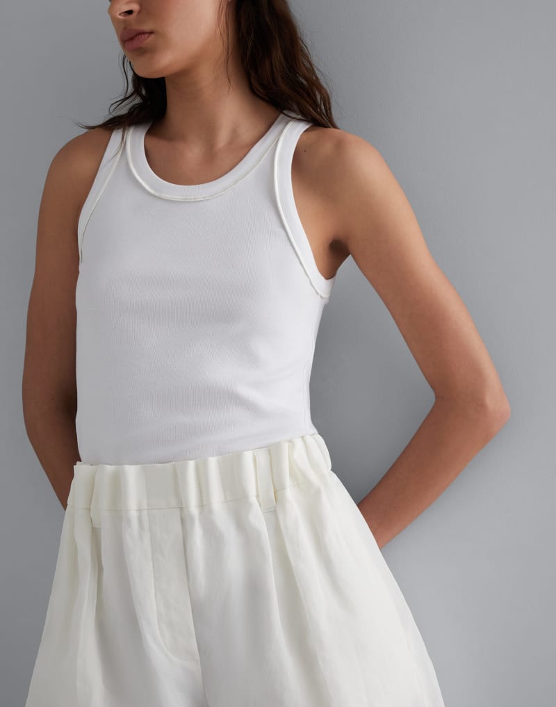 BRUNELLO CUCINELLI WOMEN'S WHITE RELAXED COTTON SHORTS