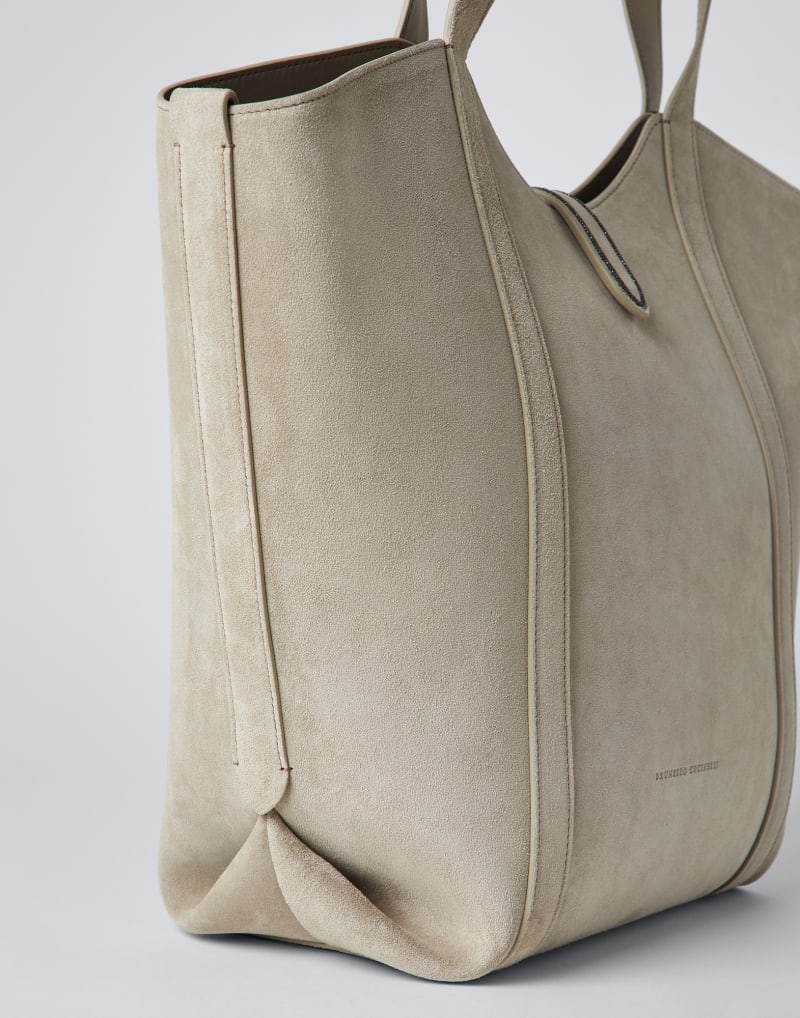 BRUNELLO CUCINELLI WOMEN'S LIGHT BEIGE LEATHER TOTE