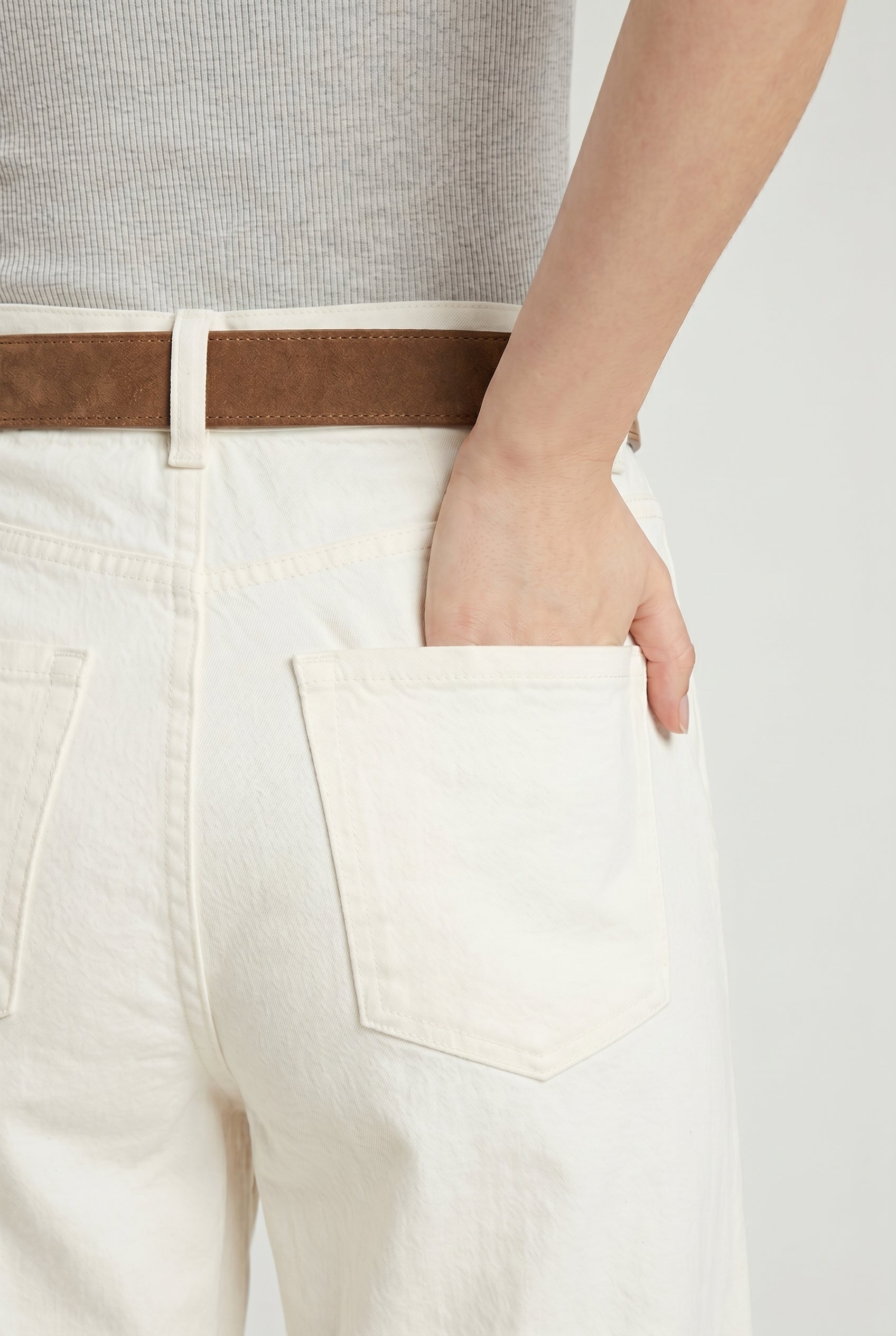 BRUNELLO CUCINELLI WOMEN'S OFF WHITE WIDE LEG TROUSERS