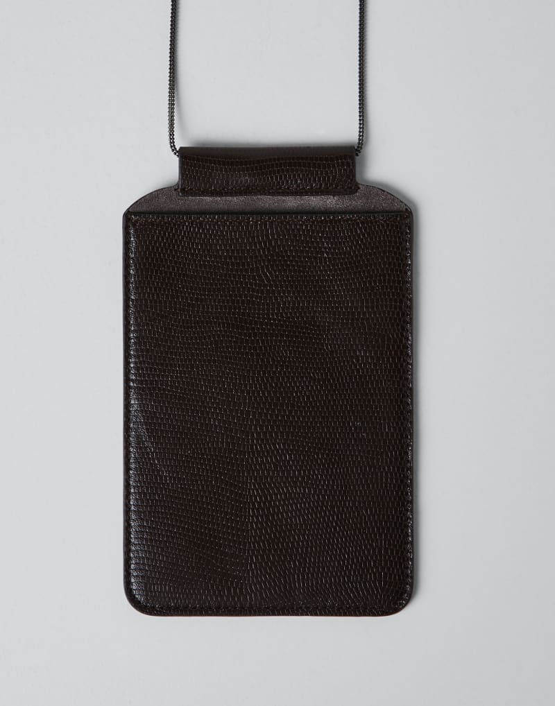 BRUNELLO CUCINELLI WOMEN'S DARK BROWN LEATHER POUCH