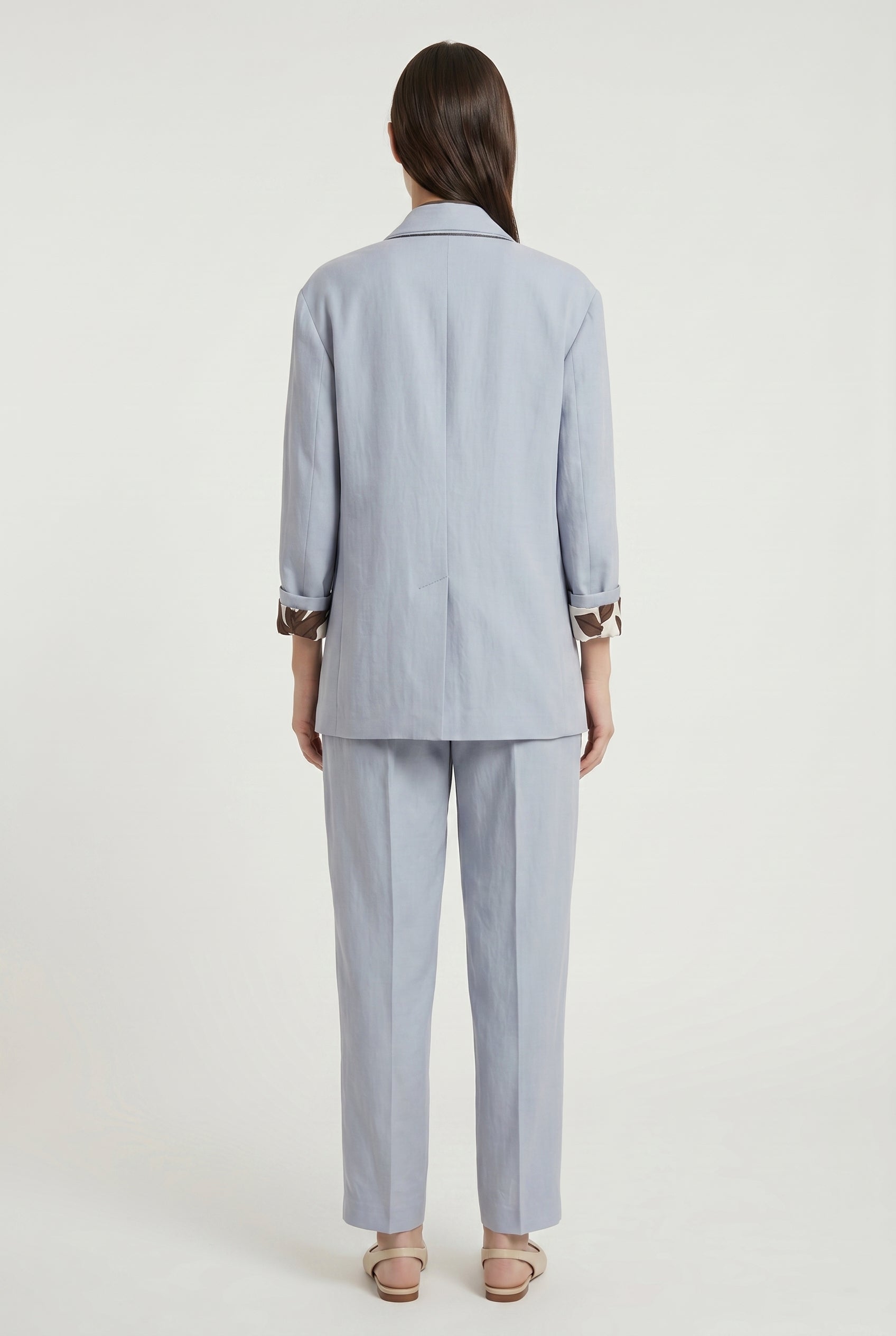 BRUNELLO CUCINELLI WOMEN'S LIGHT BLUE RELAXED SUIT