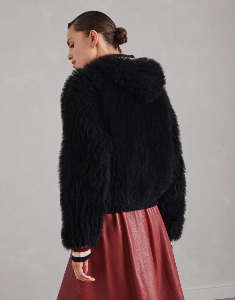 BRUNELLO CUCINELLI WOMEN'S BLACK FUZZY BUTTON SWEATER