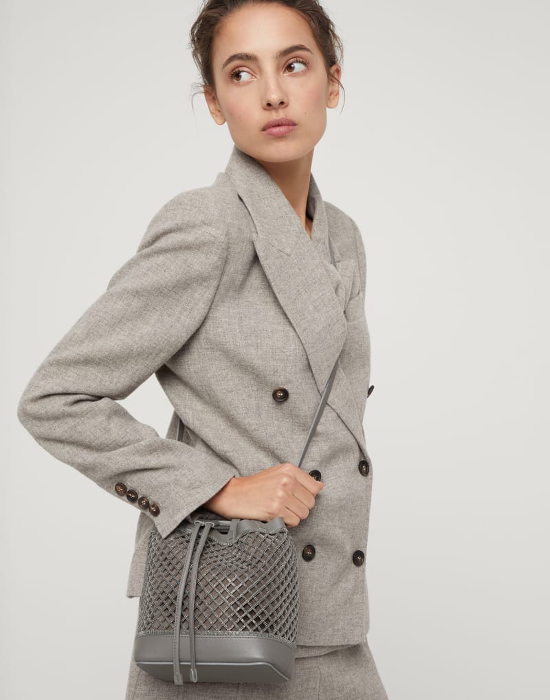 BRUNELLO CUCINELLI WOMEN'S OXIDE LEATHER BUCKET BAG