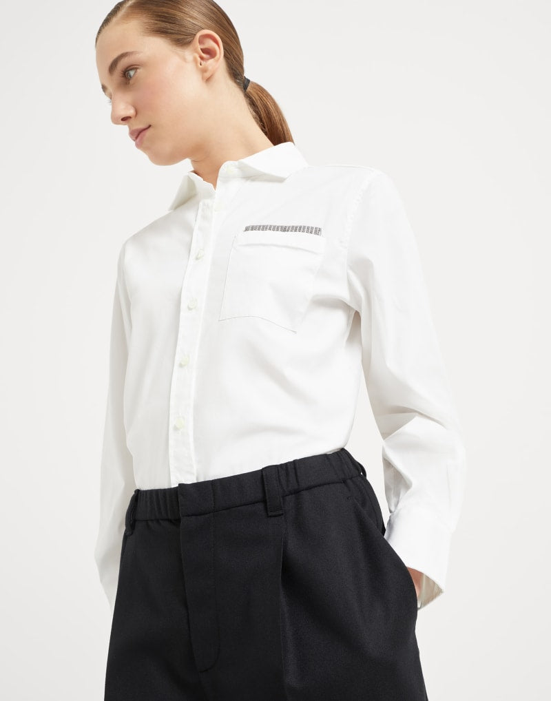 BRUNELLO CUCINELLI WOMEN'S BLACK WOOL TAPERED TROUSERS