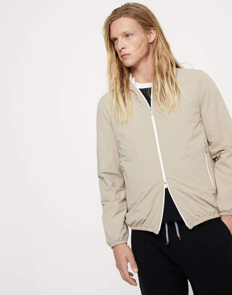BRUNELLO CUCINELLI MEN'S LIGHT BEIGE CASUAL JACKET