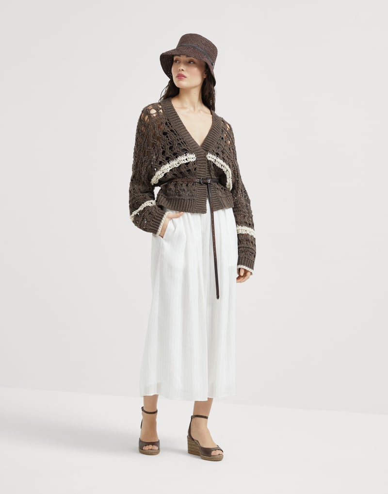 BRUNELLO CUCINELLI WOMEN'S WHITE MIDI SKIRT